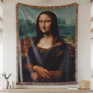 Cotton wall tapestry Italian Landscape Mona Lisa Leonardo da Vinci Wall Decor Tapestry Italian Countryside Decor classic paint home decore