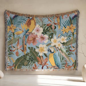 Luxury boho Tapestry Woven Wall Hanging Country Wall Tapestry tropical Vintage nature Wall Hanging Cotton Picnic Blanket  Cottagecore Decor
