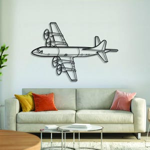 P-3C Orion Angle Metal Aircraft Wall Art, Silhouette di aeroplano, Arte murale in metallo, Decorazioni per l'aviazione, Regali per aeroplani, Regali per piloti, Regalo di inaugurazione della casa