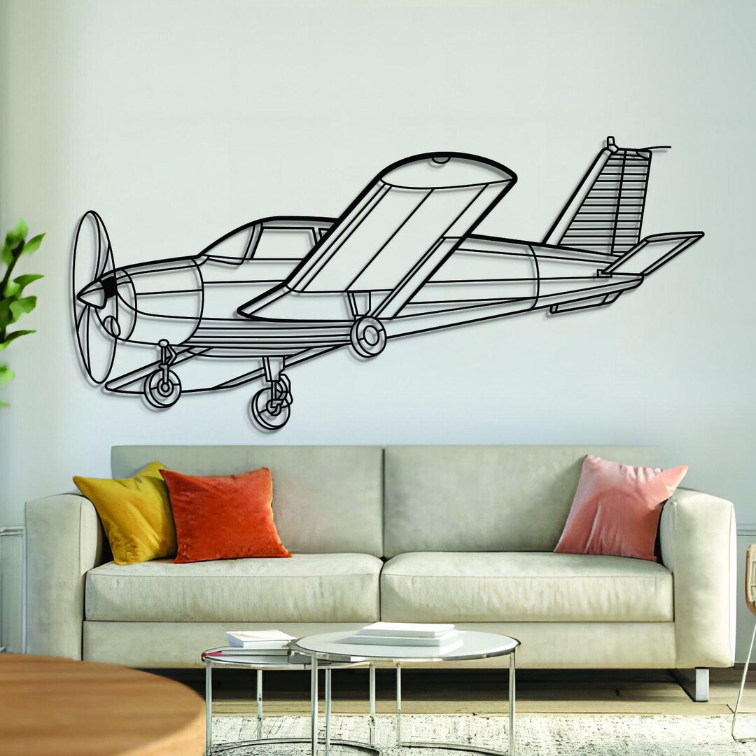 Vintage Flugzeug Deko Aus Metall - Rotes Flugzeugmodell Zum Aufhängen