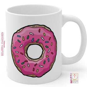 Donut Mug | Novelty Coffee Mug | Gift For Him | Office Mug | Co worker Gift | Quirky Mug | Funny Mug | Tea Mug | Coffee Mug