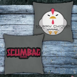 Scumbag Pillow | Quirky Decorative Cushion | Colourful Accent Pillow for Living Room Bedroom | Funny, Unique Gift Idea | Gift For Him
