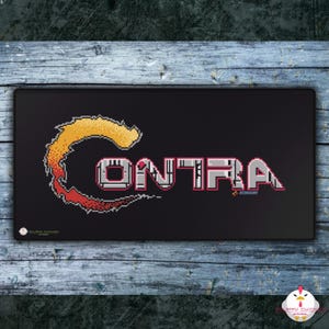 Contra Retro Desk Mat | Large Gaming Mouse Mat | Non-Slip Rubber Backing | Supports Optical & Laser Mice | 2 Sizes Available