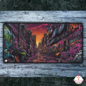 Graffiti Desk Mat | Non-Slip Rubber Backing | Large Gaming Mouse Pad | Supports Optical & Laser Mice | 2 Sizes Available | Gift For Him