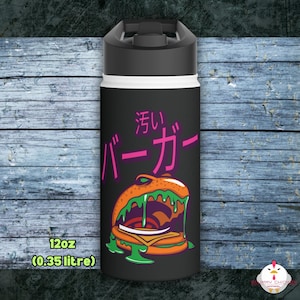 Dirty Burger Stainless Steel Water Bottle | BPA-Free | Double-Walled Thermos Hot & Cold Drinks | 3 Sizes | Durable and Leakproof Design