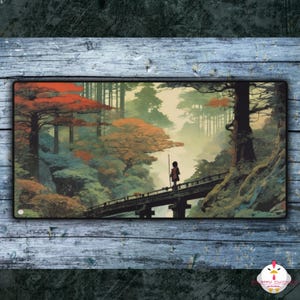 Japan Forest Desk Mat | Large Gaming Mouse Mat | Non-Slip Rubber Backing | Supports Optical & Laser Mice | 2 Sizes Available
