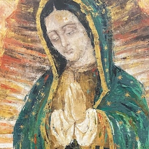 Oil on Canvas|40”x20”|Nuestra Señora de Guadalupe
