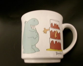 Boynton Mug Vintage Never Met A Carb No me gustó divertido hipopótamo humor cerámica buen estado