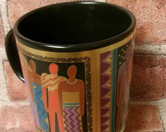 Laurel Burch Mug Tribal Spirit Vintage Good Condition 1988 Ceramic