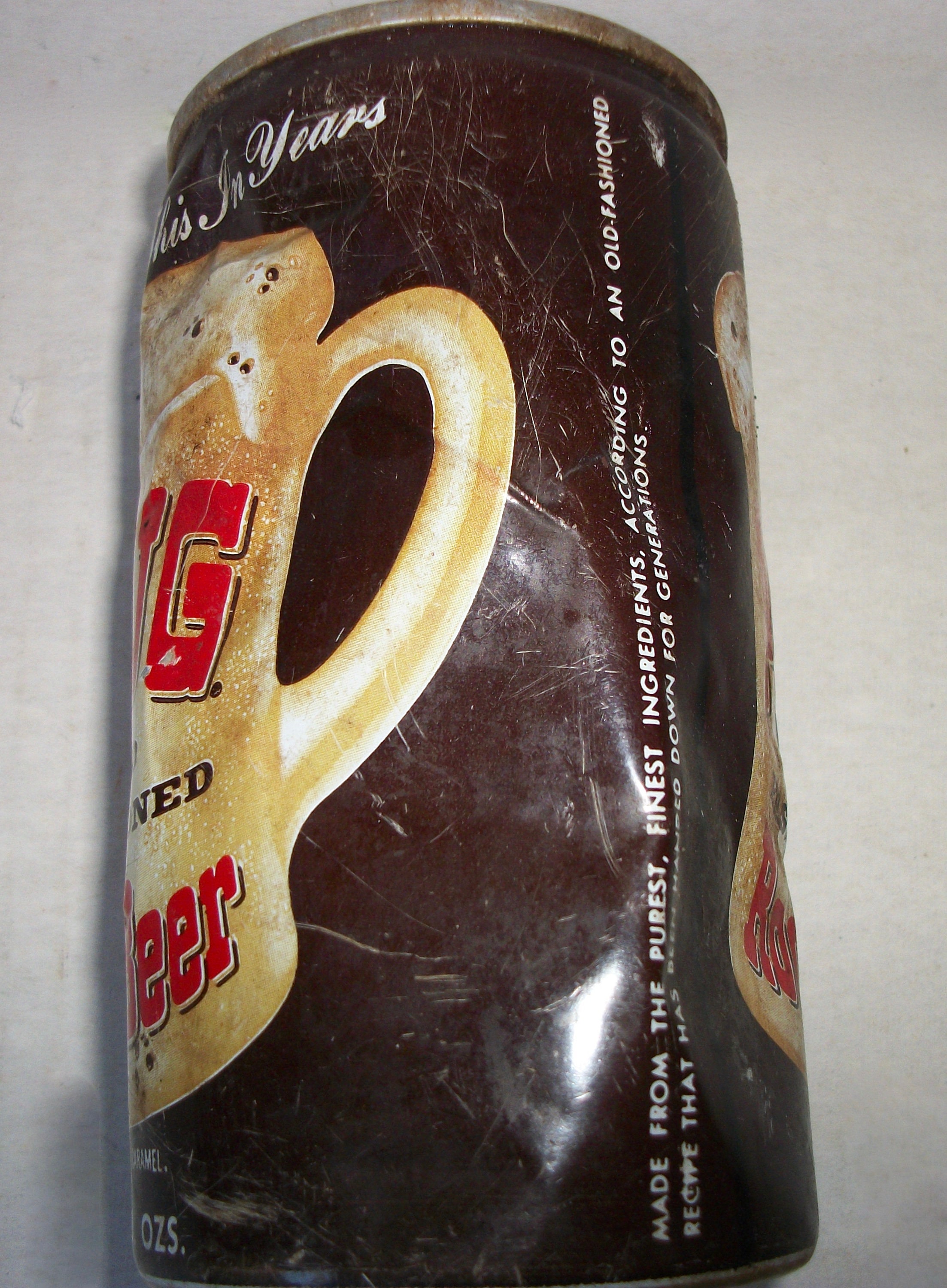 1974 Mug Root Beer Can With Pull Tab Empty Dented Distressed Etsy