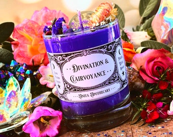 Divination and Clairvoyance Ritual Candle ~ Anita Apothecary, Tarot candle, Witches spell candle, spell candle, divination candle, psychic