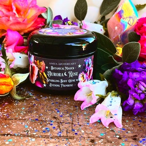 Aurora Rose Evening Primrose Lotion ~ Anita Apothecary, Natural Body Lotion, Indie Cosmetics, Witch Beauty, Love Witch