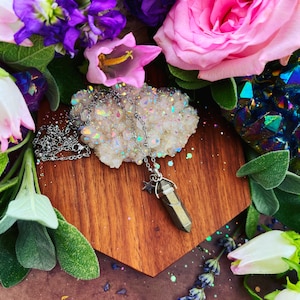 Pyrite Energizer Point Crystal Pendant ~ Anita Apothecary, Celestial Jewelry, Aura jewelry, Aura Crystals, Aura Tower, Aura Necklace