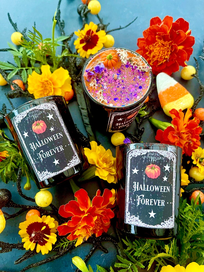 Halloween Forever Votive Anita Apothecary, Halloween candles, Halloween Decor, Pumpkin candles, pumpkin spice candle, Day of the Dead image 6