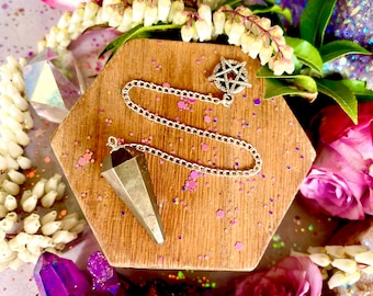 Pure Pyrite Pendulum ~ Anita Apothecary, Crystal pendulum, Pyrite pendulum, witchcraft tools, altar tools, pendulums