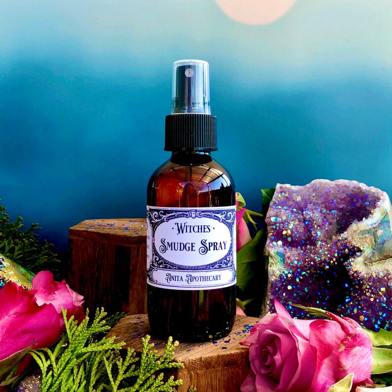 Witches Smudge Spray Anita Apothecary, Smudge Spray, Sage Spray, Sacred Space, Altar Spray, Protection for witches image 1