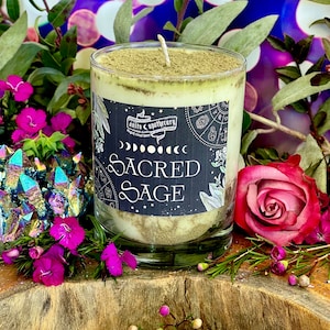 Sacred Sage Witches Smudge Candle, Sacred Sage Smudge, Sage Candle, Anita Apothecary, Floral Smudge, Empath Oil, Moonstone Oil image 6