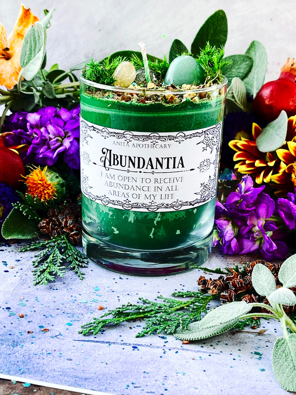 Abundantia Ritual Candle Anita Apothecary Manifesting - Etsy