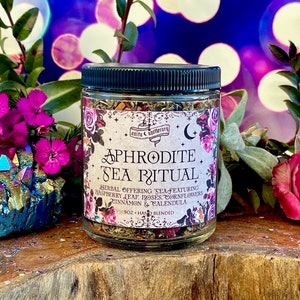 Aphrodites Tea Ritual | Anita Apothecary, Herbal Tea, Witches Tea Brew, Rose Tea, Anita Apothecary Tea and Candles