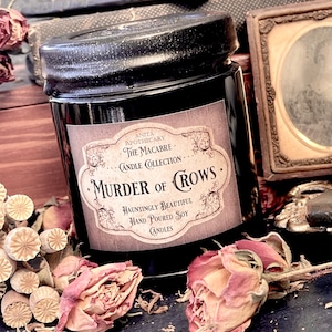 Murder of Crows - Anita Apothecary Candles, Dark Candle, Crow Raven gift, Victorian Aesthetics, Victorian Style, Victorian Candles