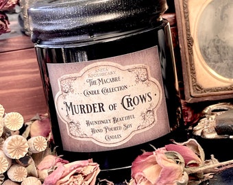 Murder of Crows - Anita Apothecary Candles, Dark Candle, Crow Raven gift, Victorian Aesthetics, Victorian Style, Victorian Candles