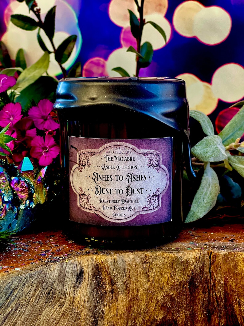 NEW Ashes to Ashes, Dust to Dust Anita Apothecary Candles, Macabre Candles, Witch Candles, Haunted Decor, Victorian Candle, Vintage image 1