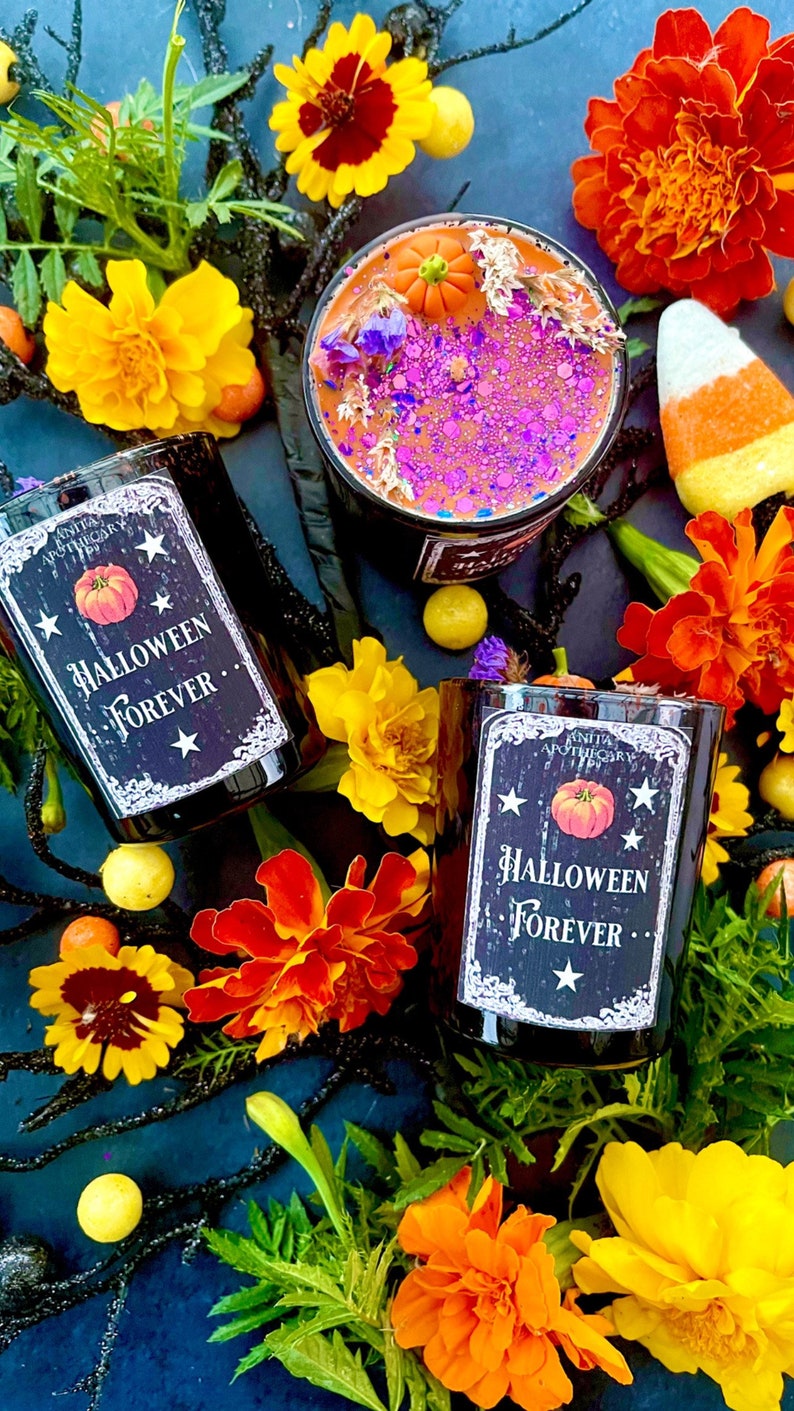 Halloween Forever Votive Anita Apothecary, Halloween candles, Halloween Decor, Pumpkin candles, pumpkin spice candle, Day of the Dead image 5