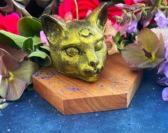 Goddess Bastet Candle - Anita Apothecary, Bast, Goddess Bast, Egyptian Cat Goddess Bast, Cat Candle, Egyptian Witchcraft, Book of the Dead