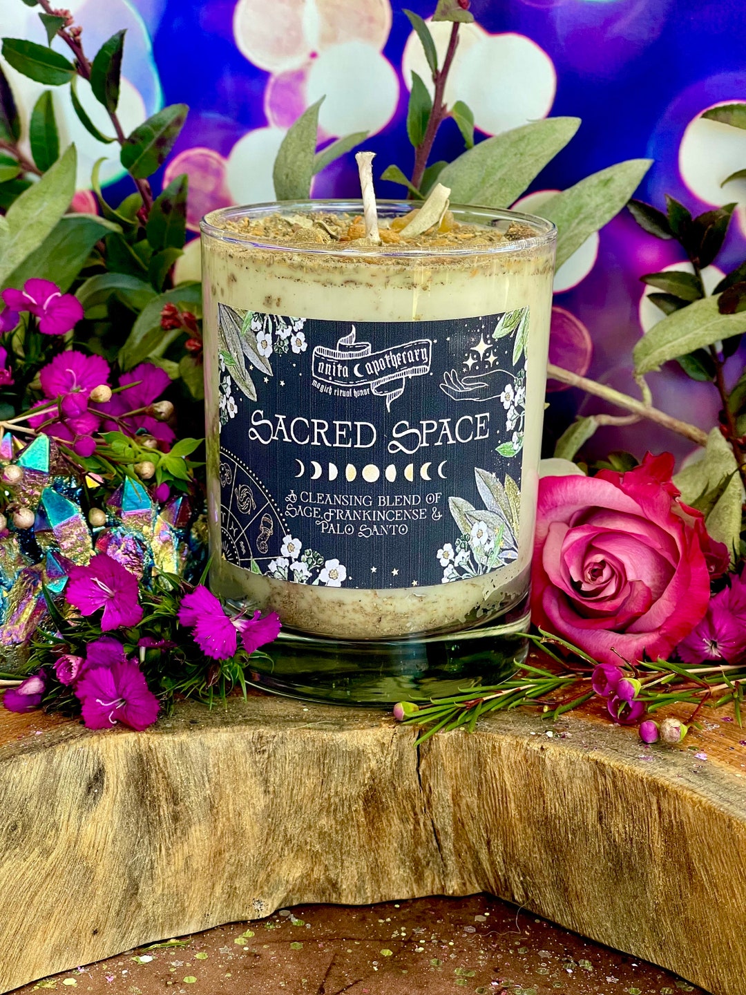 Sacred Space Candle | Anita Apothecary, Folk Witch Candle, Sage Candle ...