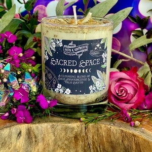 Sacred Space Cleansing Candle | Anita Apothecary, Cleansing Candle, Sage Candle, Palo Santo Candle, Witchcraft Candle, Sacred Space Candle