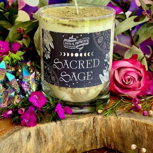 Sacred Sage Witches Smudge Candle, Sacred Sage Smudge, Sage Candle, Anita Apothecary, Floral Smudge, Empath Oil, Moonstone Oil image 8