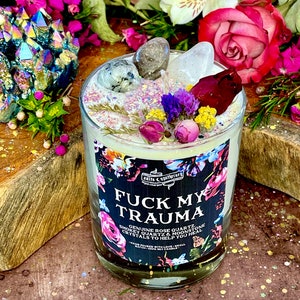 Fck My Trauma Candle Anita Apothecary, Trauma Recovery, Mental Health, Mental Health Gift, Hard Times, Specialty Candles, Anxiety Candle image 2