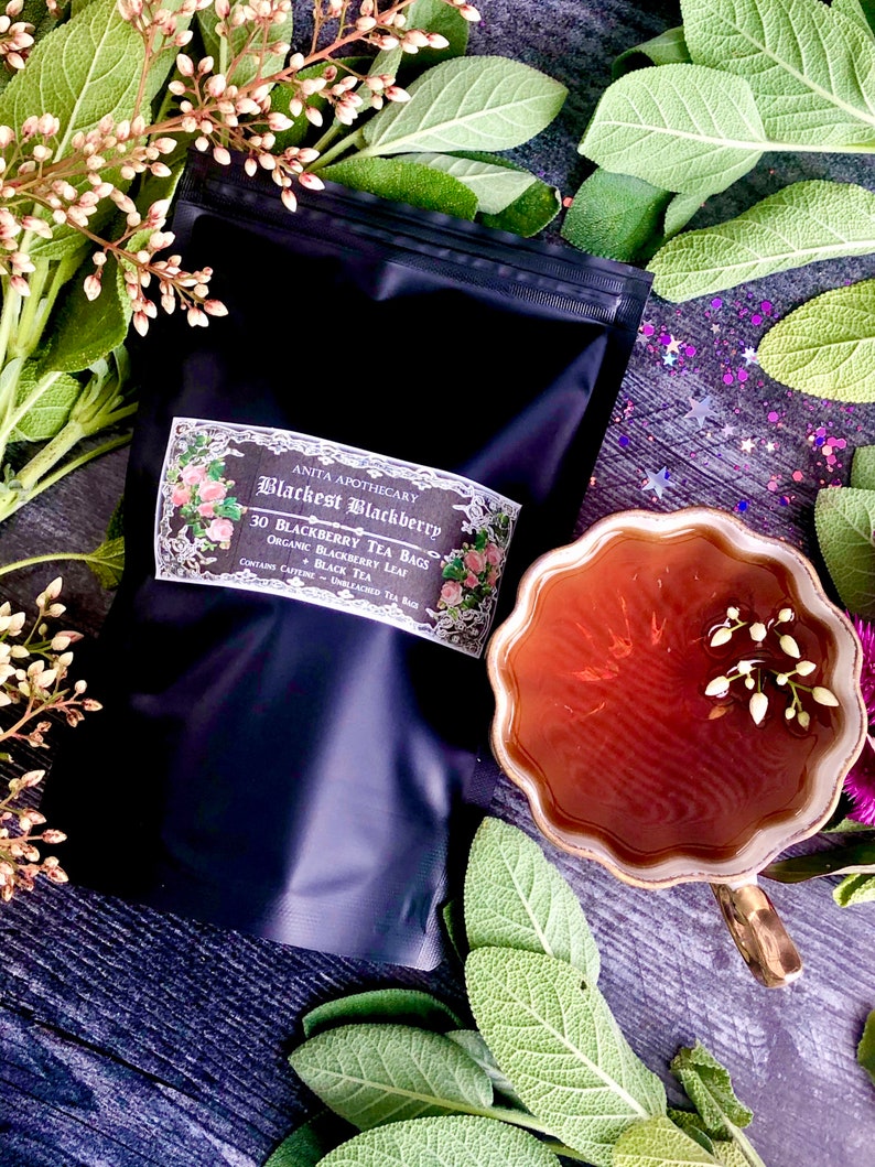Blackest BlackBerry Tea Leaf Bags Witches tea blackberry Etsy