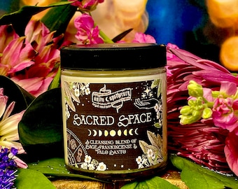 Sacred Space Cleansing Candle | Anita Apothecary, Cleansing Candle, Sage Candle, Palo Santo Candle, Witchcraft Candle, Sacred Space Candle