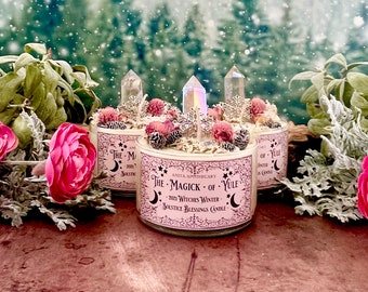 Magick of Yule Candle ~ Anita Apothecary, Witches Spell Candle, Yule candle, Yuletide, Christmas Candle, Pagan Yule