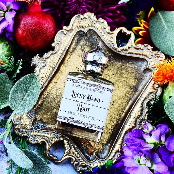 Aceite de raíz de mano de la suerte ~ Anita Apothecary, aceites de hechizos, aceite hoodoo, aceite de manifestación, aceite ritual, aceite de brujería, hoodoo