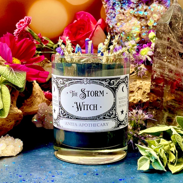 The Storm Witch Candle ~ Anita Apothecary Ritual Candle, ritual candle, spell candle, Witches Spell Candle, Spell candle, Sabbat candle