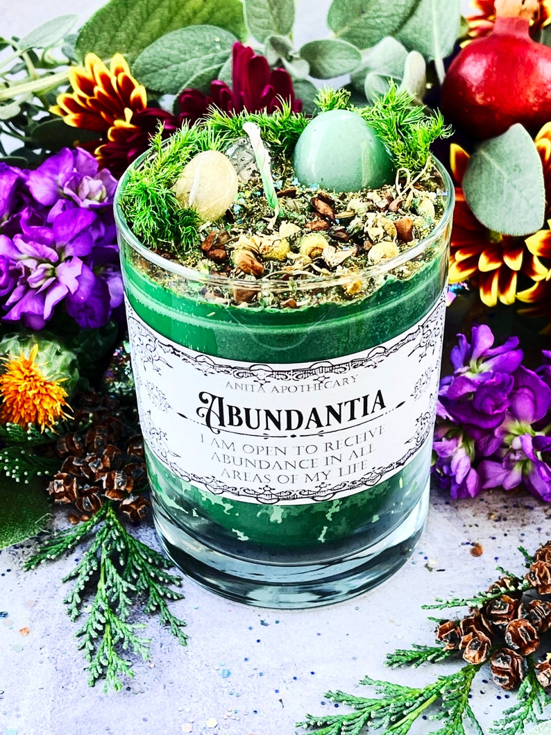Abundantia Ritual Candle Anita Apothecary, Manifesting Candle, Abundance, Witches oil, witchcraft oil, witches spell oil, Prosperity candle image 4