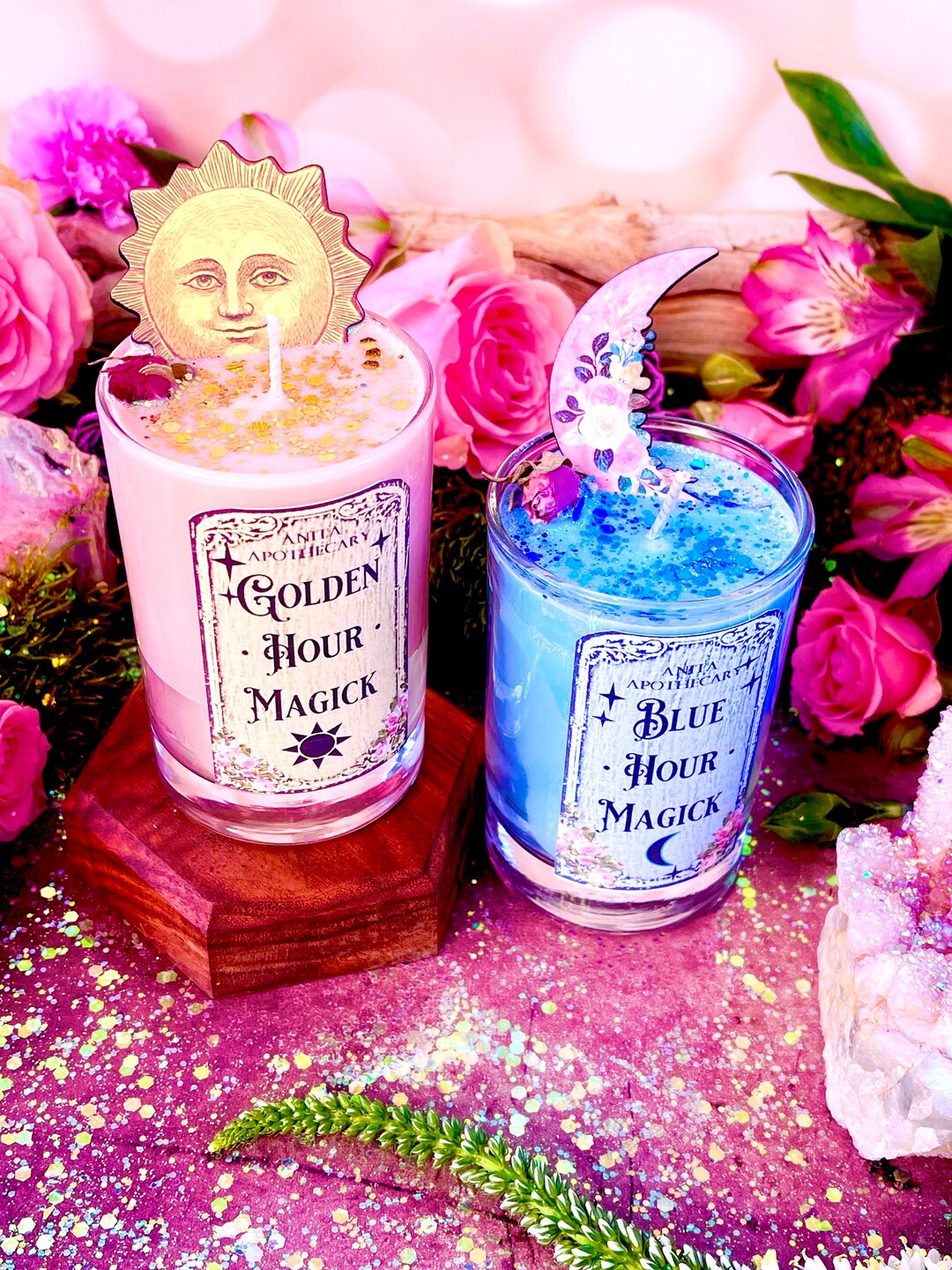 Golden Hour Blue Hour Candle Set Anita Apothecary, Magick Candles, Sun
