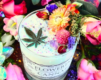 Flowering Canna ~ Anita Apothecary, Hemp candle, Gardeners candle, Garden decor, witchcraft candle, witch decor, spell candle