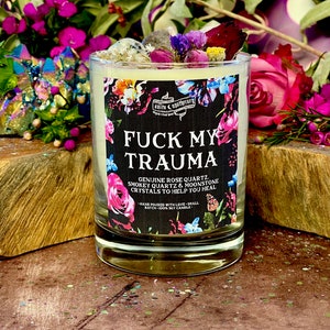 Fck My Trauma Candle Anita Apothecary, Trauma Recovery, Mental Health, Mental Health Gift, Hard Times, Specialty Candles, Anxiety Candle image 4