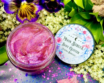 Moon Struck Aurora Borealis Body Glitter ~ Anita Apothecary, Body glitter, Festival glitter, festival accessories, Body Highlighter