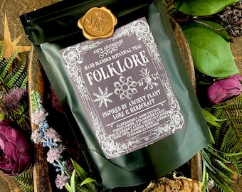 Folklore Herbal Tea Blend | Anita Apothecary, Hand Blended Botanical Tea, Elderberry Tea, Folk Witch Loose Leaf Tea, Ritual Herbal, Witches