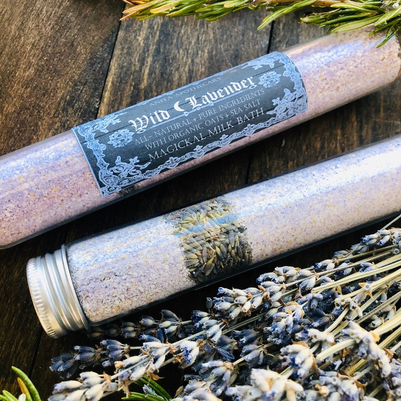 Wild Lavender Witches Bath Brew Milk Bath Floral Magick Etsy
