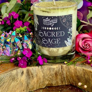 Sacred Sage Witches Smudge Candle, Sacred Sage Smudge, Sage Candle, Anita Apothecary, Floral Smudge, Empath Oil, Moonstone Oil image 5