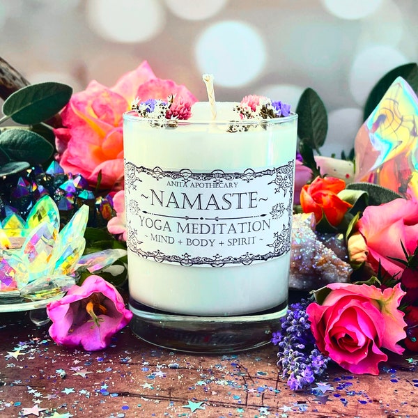 Namaste ~ Yoga Meditation Candle for Mind, Body and Spirit, Anita Apothecary, Yoga candle, Yoga Flow, Yoga
