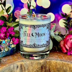 Full Moon Lunar Candle | Anita Apothecary, Moon Magick, Full Moon Ritual, New Moon Full Moon Candle, Lunar Magick, Anita Candles