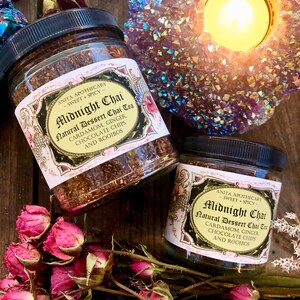 Midnight Chai ~ Anita Apothecary, Chai tea, Spiced Chai, Chocolate Chai, Loose leaf tea, chai, Witches tea, tea party, herbal tea