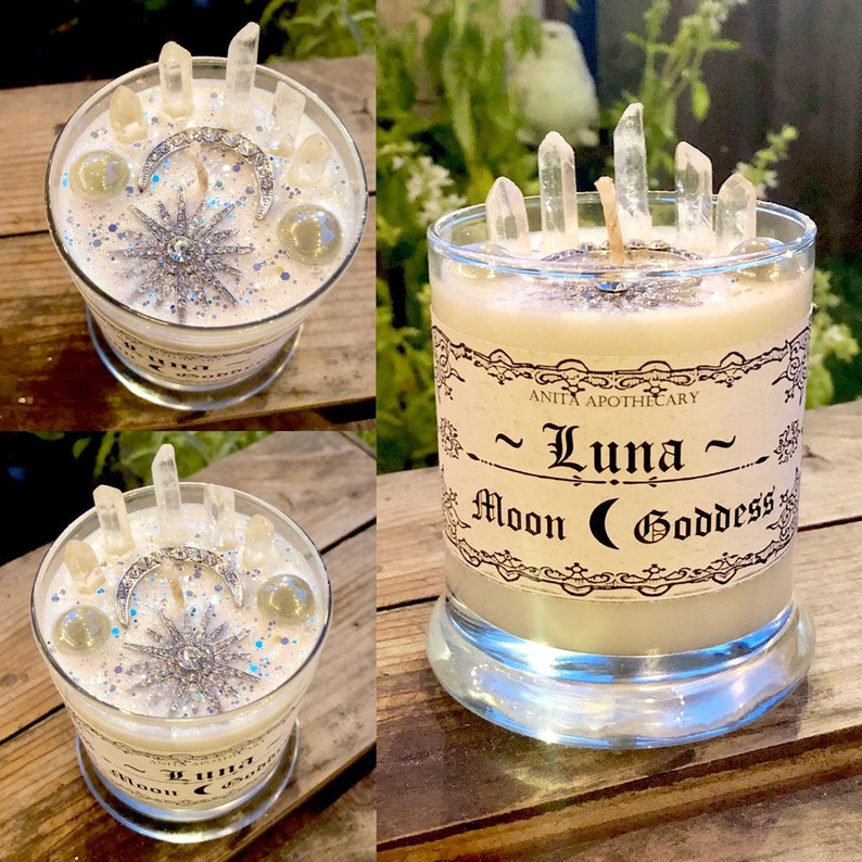 Luna Candle Goddess of the Moon Ritual Candle Wiches Candle Etsy