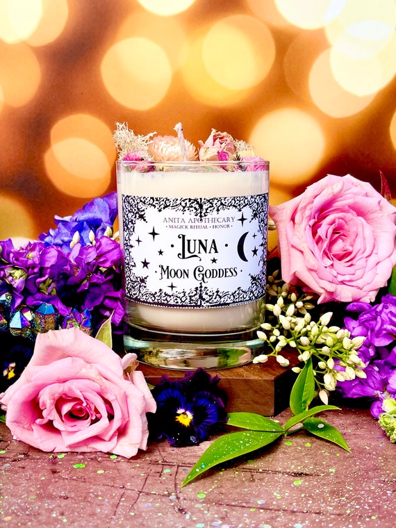 Luna Candle Goddess of the Moon Ritual Candle Wiches Candle Etsy